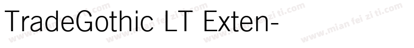 TradeGothic LT Exten字体转换